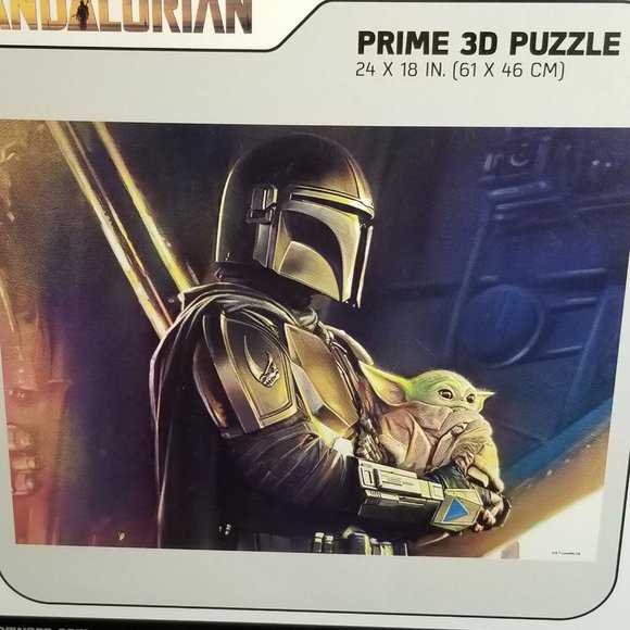 Star Wars the Mandalorian & Baby Yoda Prime 3D Puzzle 500 PC 24 x18 Disney NEW - Picture 4 of 4